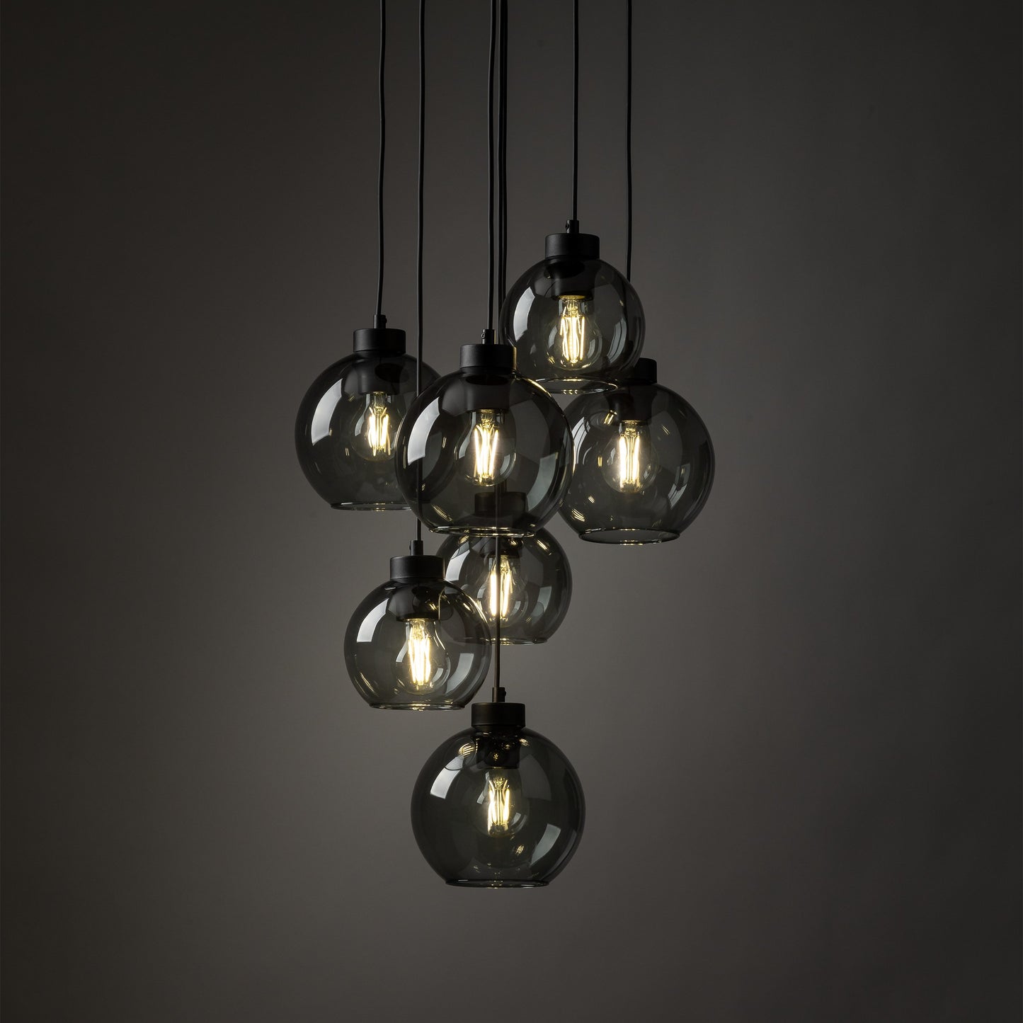 Suspension scandinave CUBUS en verre graphite 7