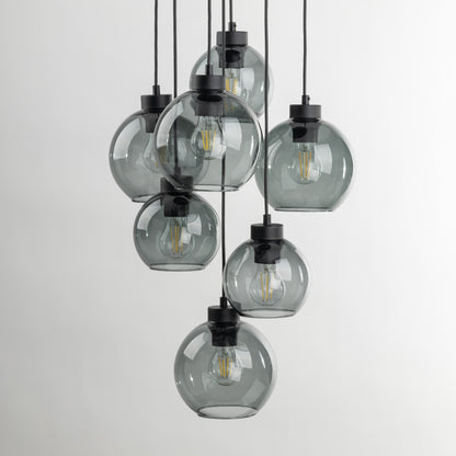 Suspension scandinave CUBUS en verre graphite 7