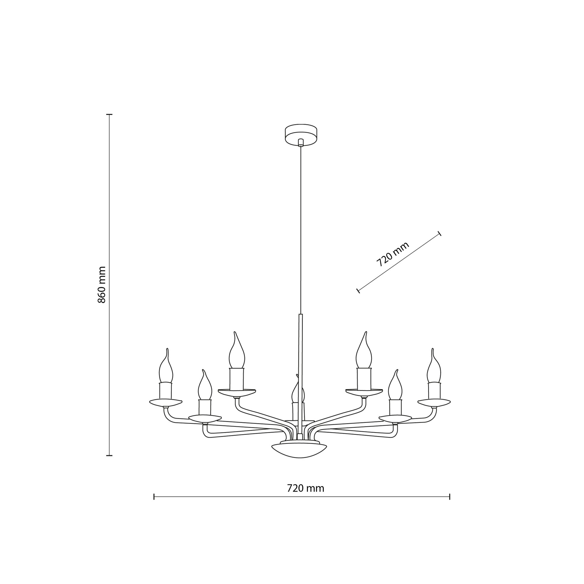 Limal chandelier dimensions
