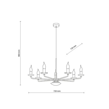 Limal chandelier dimensions
