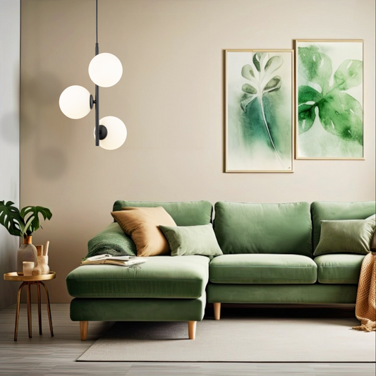 Suspension scandinave noire ESTERA 3