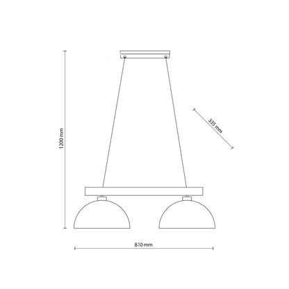 OSLO Beige Scandinavian  Pendant Light 2 LumoCrafts