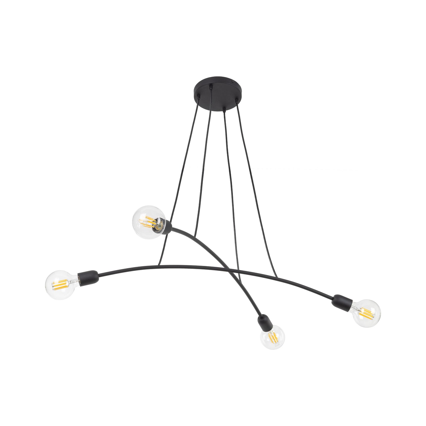 Suspension minimaliste noire HELIX 4