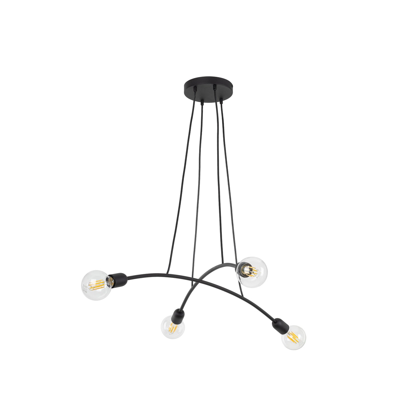 Suspension minimaliste noire HELIX 4