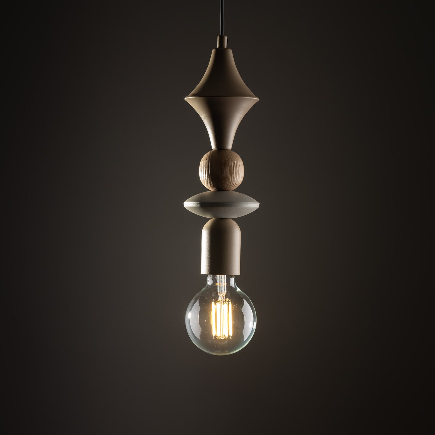 TOWER Beige Scandinavian Pendant Lamp