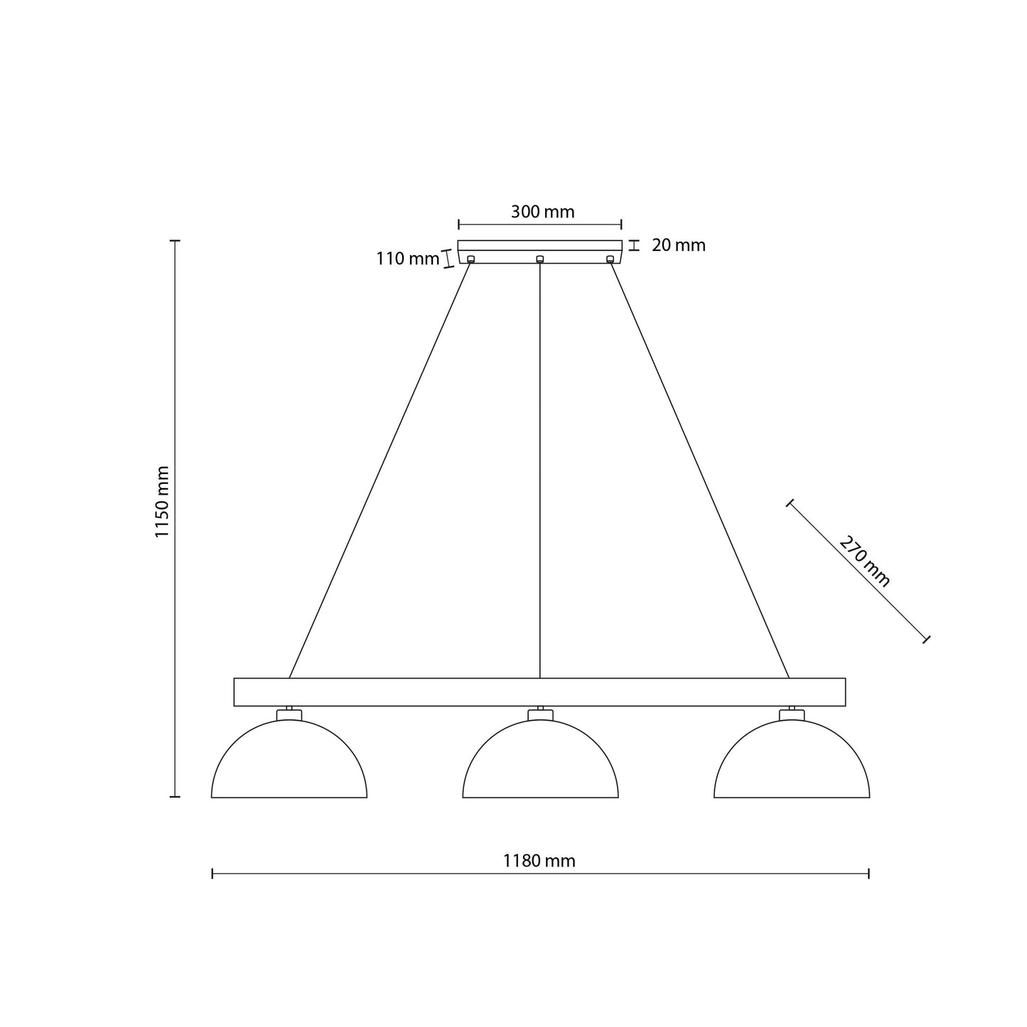 OSLO Beige Scandinavian Pendant Light 3