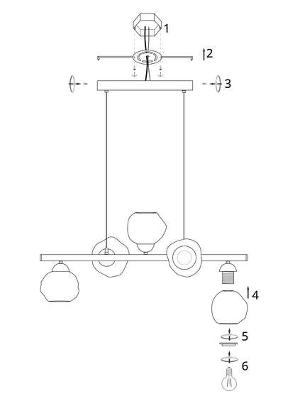 TORONTO Modern Glass Pendant Light