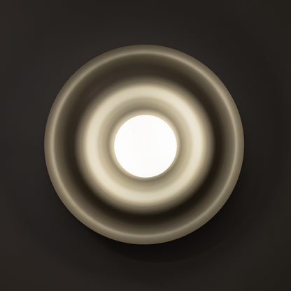 ONDA 400 mm wall sconce in painted steel with an opal glass shade, made in Poland by TK Lighting