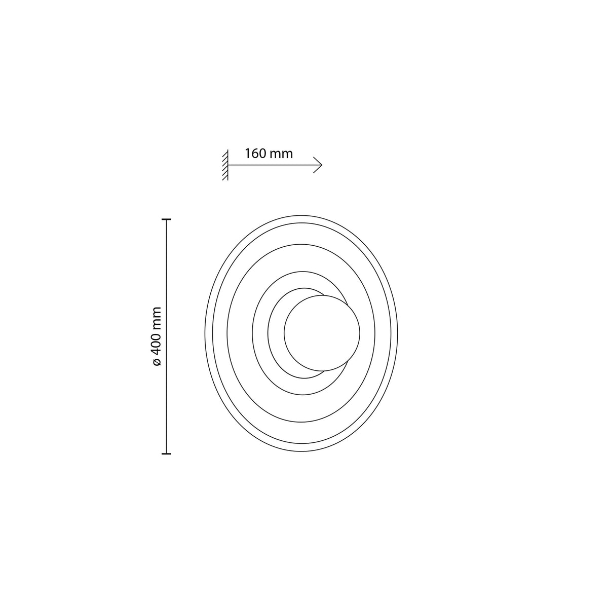 ONDA minimalist wall sconce, 15.75 inches across, cUL listed and stocked in Canada