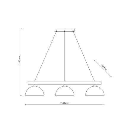 OSLO Brown Scandinavian Pendant Light 3