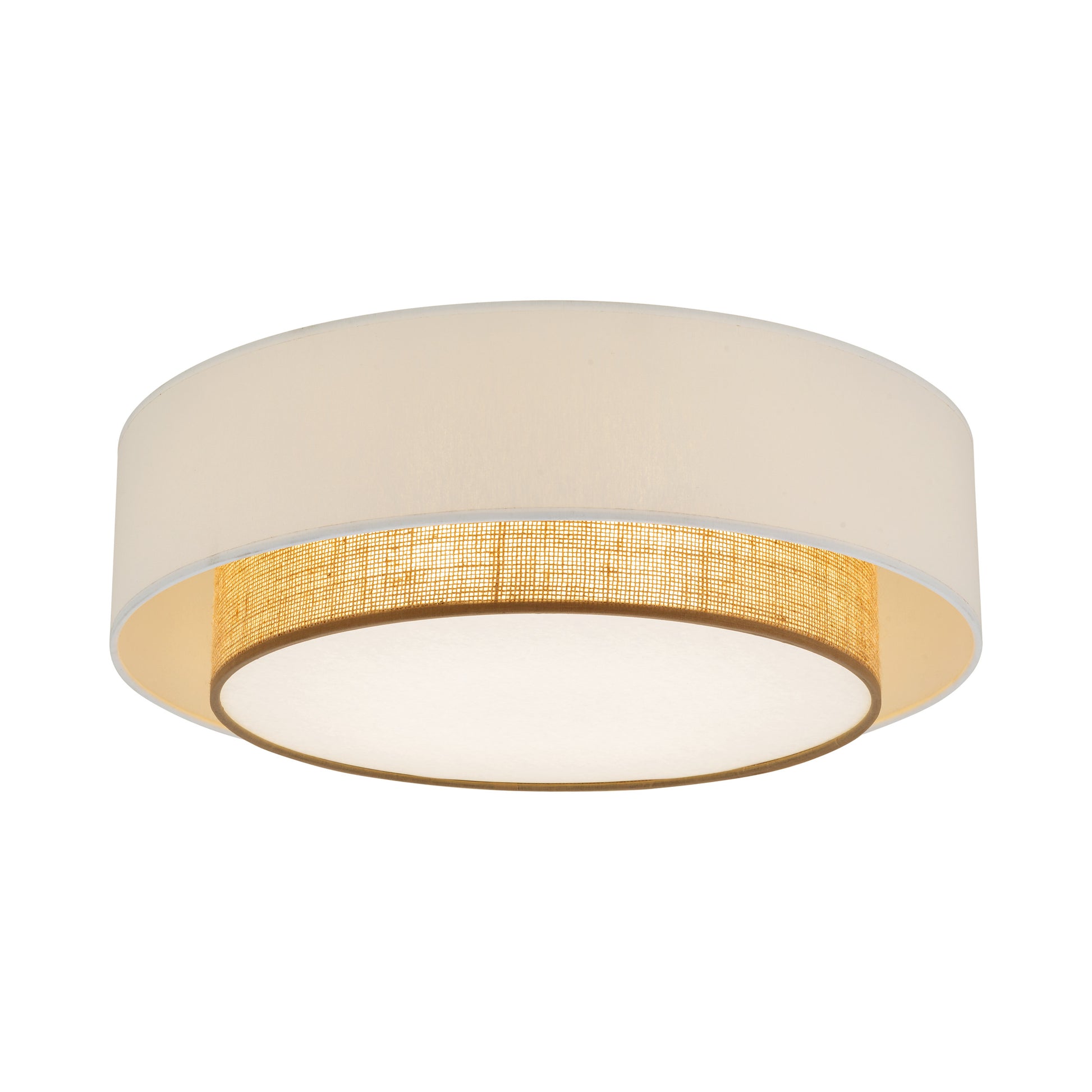 CALISTO JUTE Scandinavian Flush Mount Ceiling Light for Bedroom, Hallway & Living Room LumoCrafts
