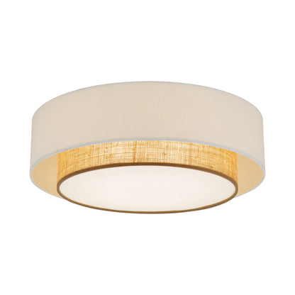 CALISTO JUTE Scandinavian Flush Mount Ceiling Light for Bedroom, Hallway & Living Room LumoCrafts