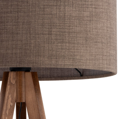 GRAND Walnut Brown Mid-Century Modern Floor Lamp