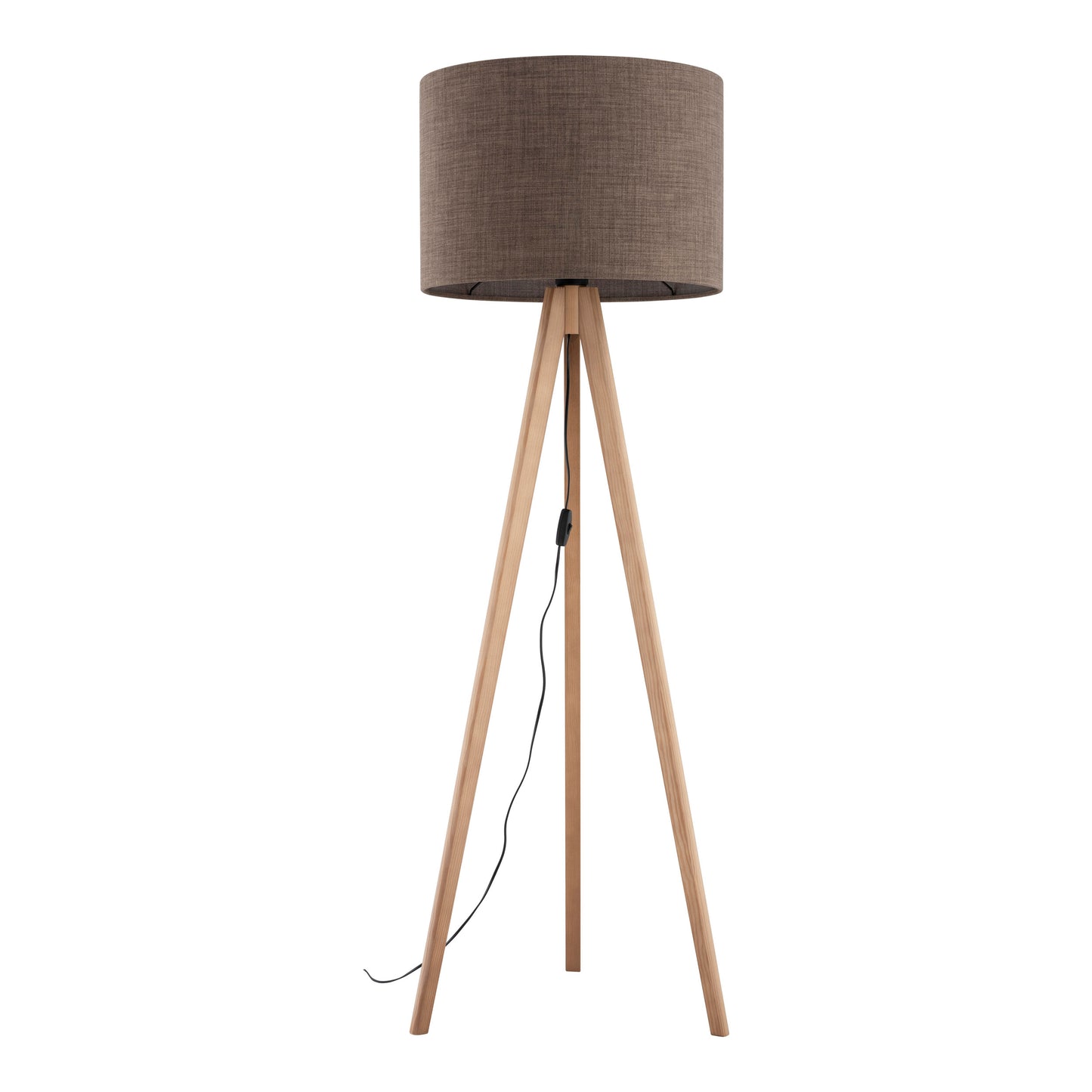 GRAND Pine Brown Mid-Century Modern Floor Lamp