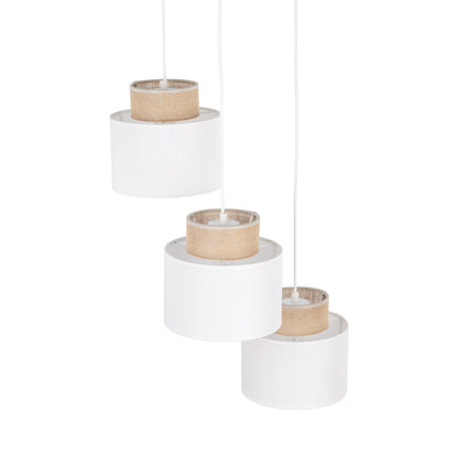 Suspension DUO en jute blanc naturel 3