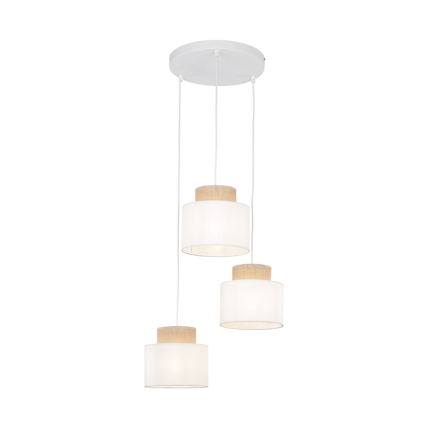 Suspension DUO en jute blanc naturel 3