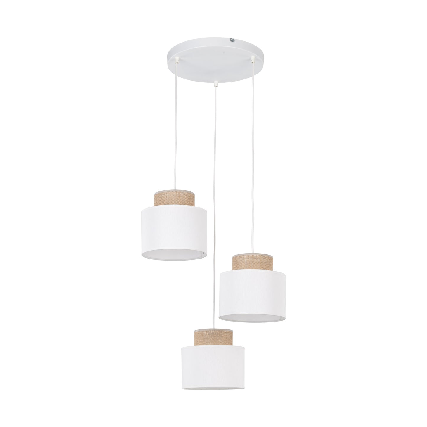 Suspension DUO en jute blanc naturel 3