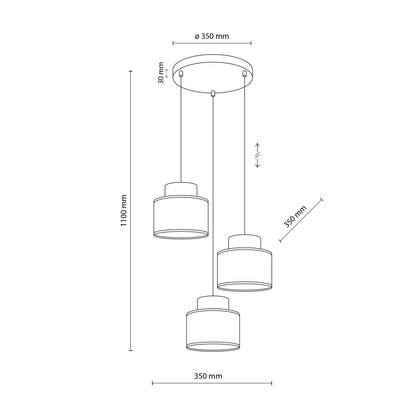 Suspension DUO en jute blanc naturel 3