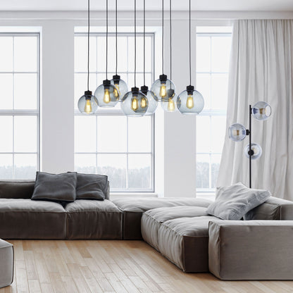 Suspension scandinave CUBUS en verre graphite 8