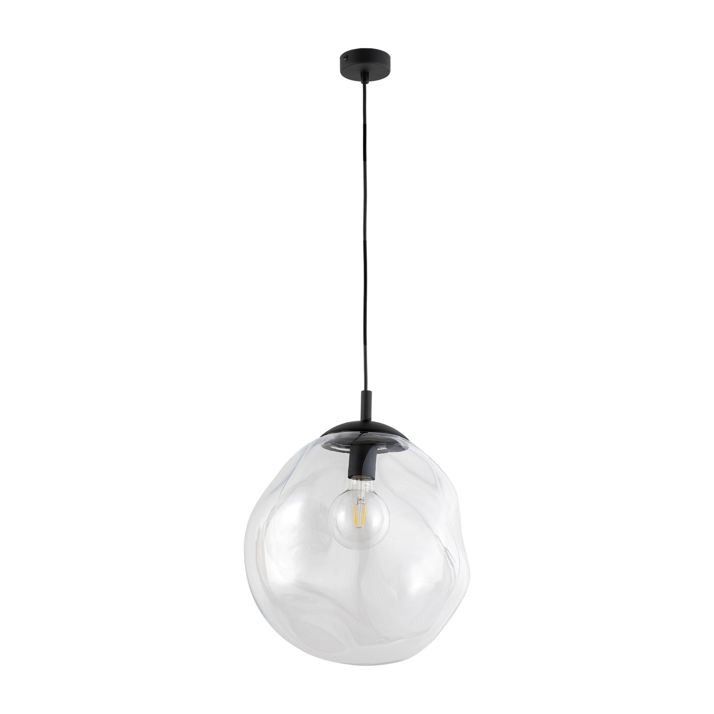 Grande suspension en verre transparent SOL