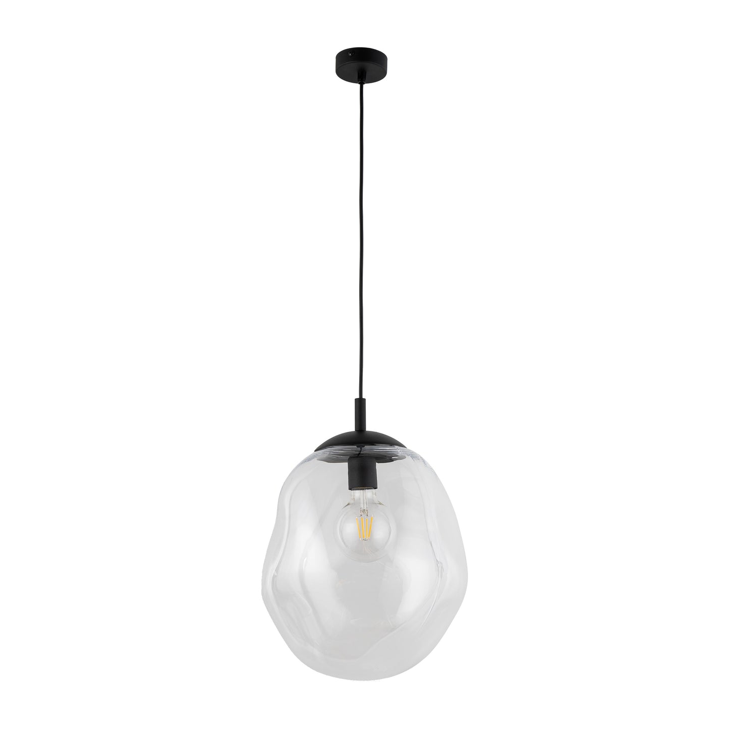Grande suspension en verre transparent SOL
