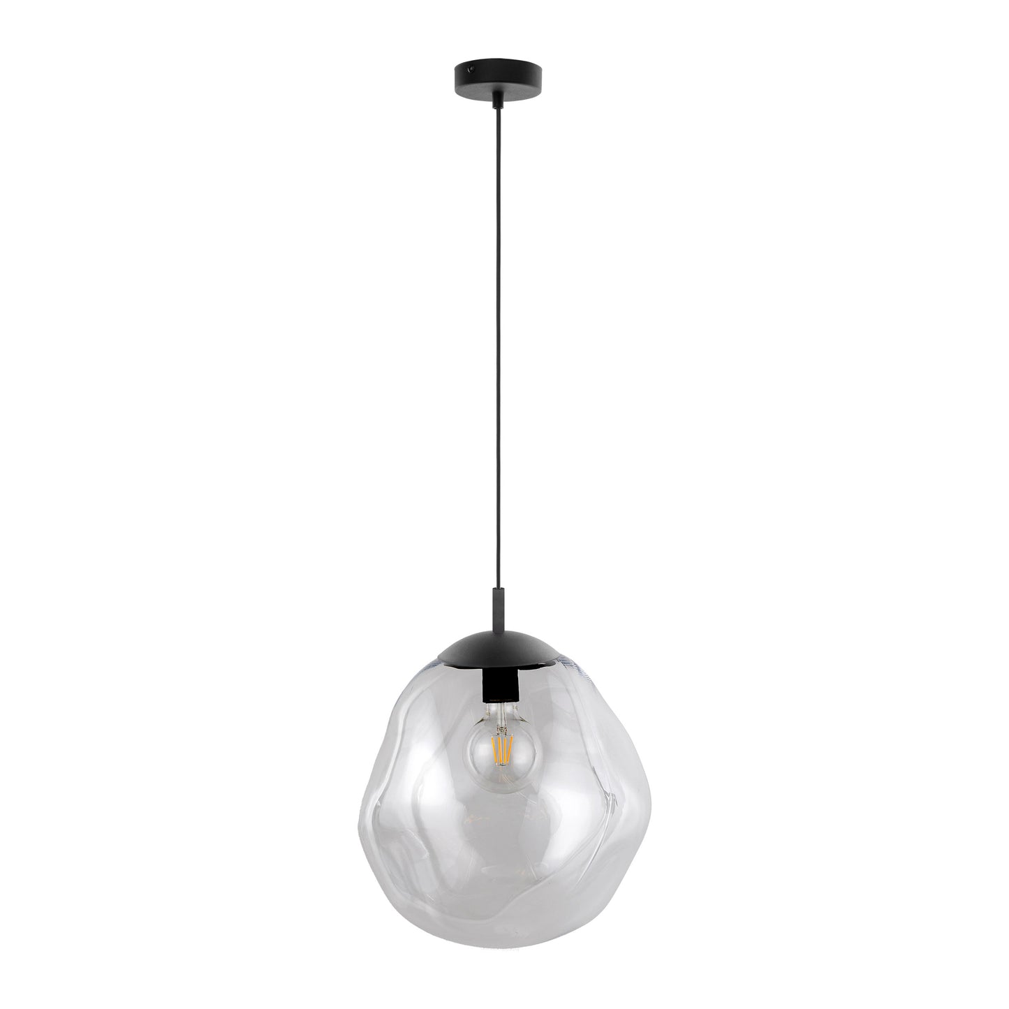 Grande suspension en verre transparent SOL