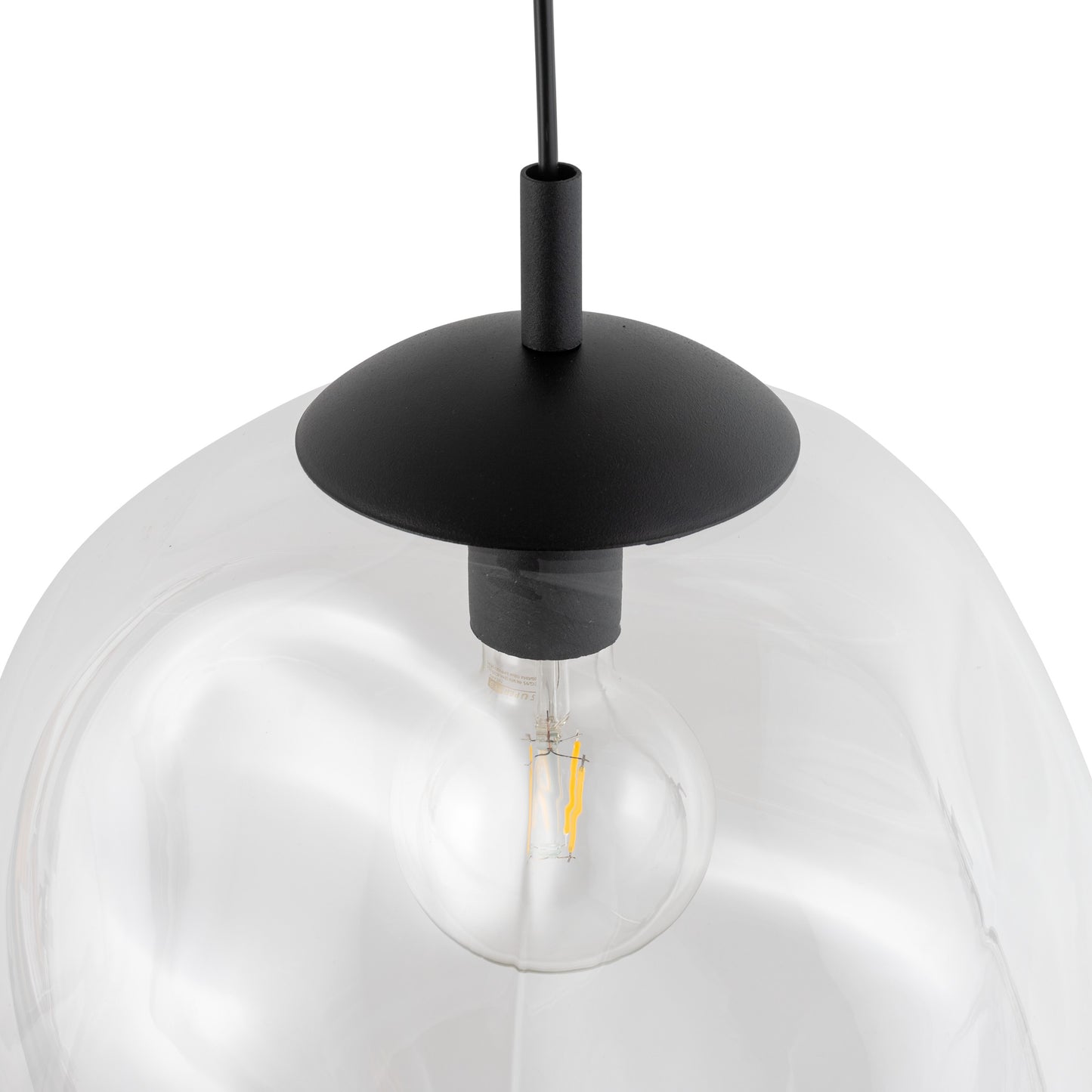 Grande suspension en verre transparent SOL