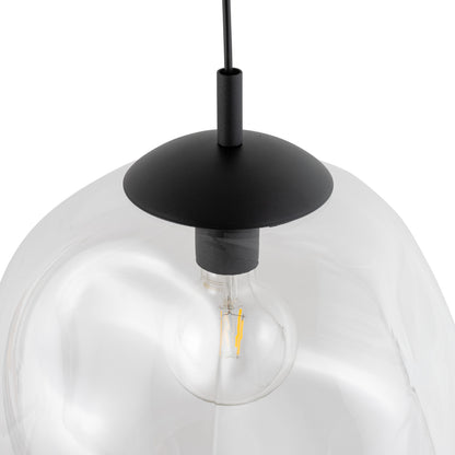 Grande suspension en verre transparent SOL