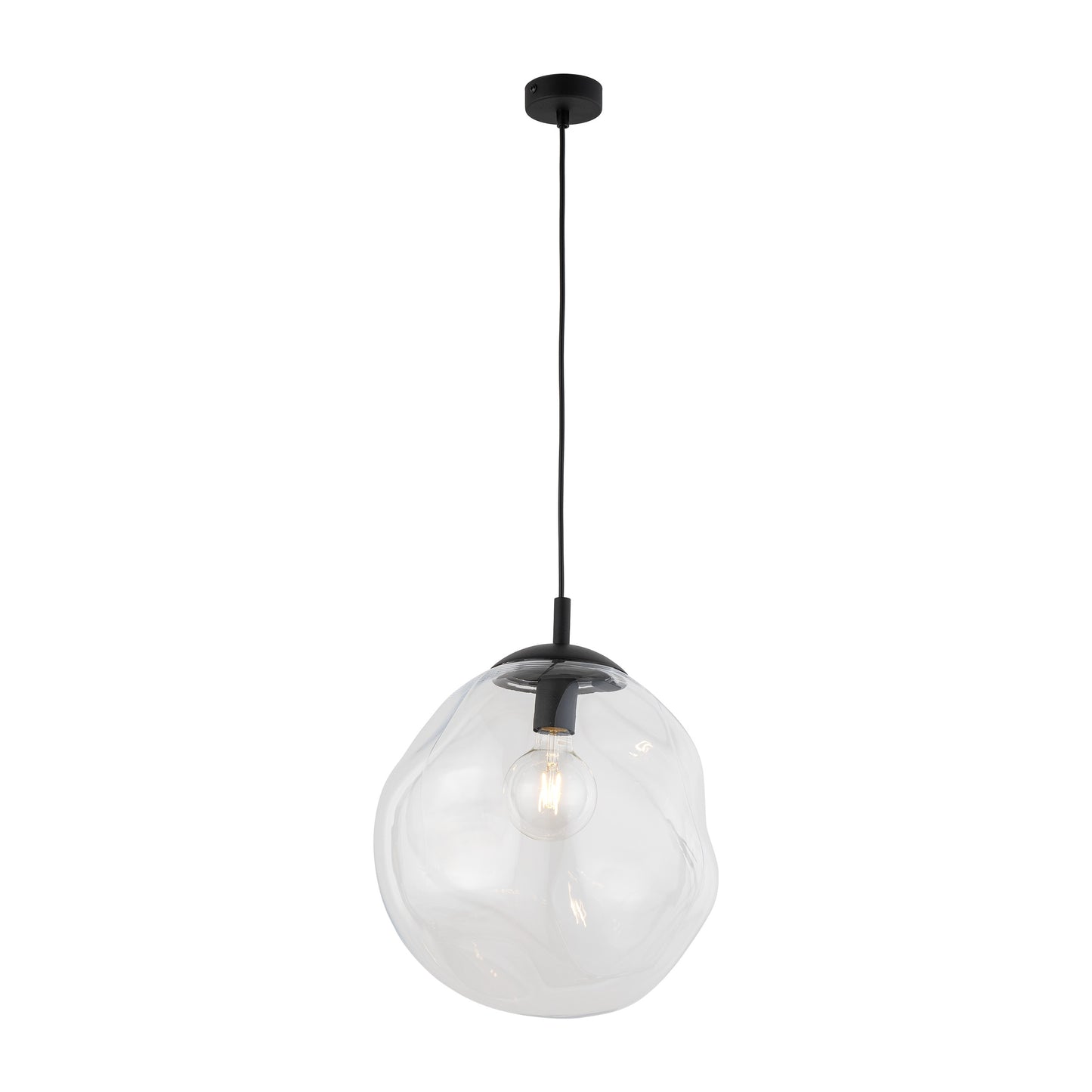 Grande suspension en verre transparent SOL