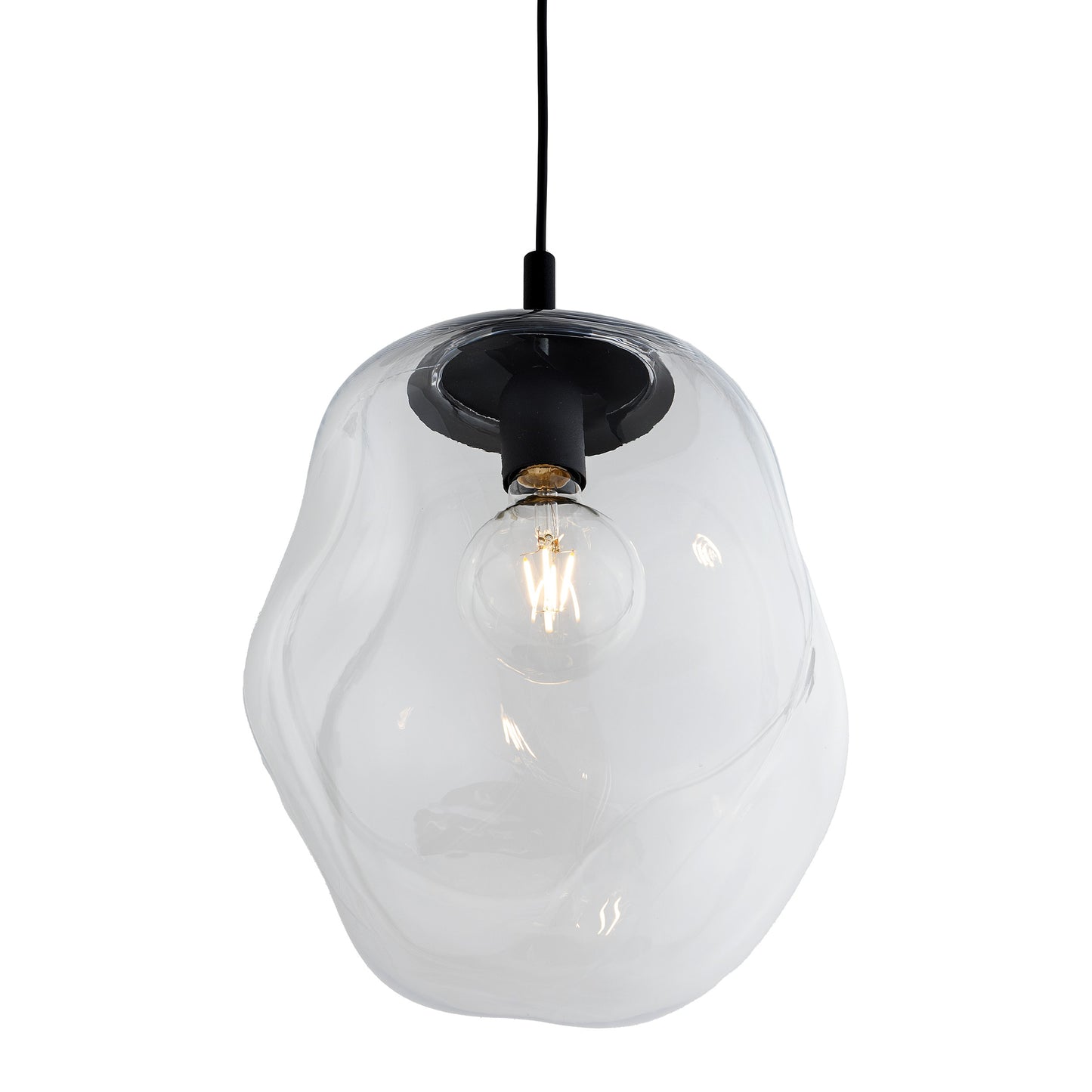 Grande suspension en verre transparent SOL
