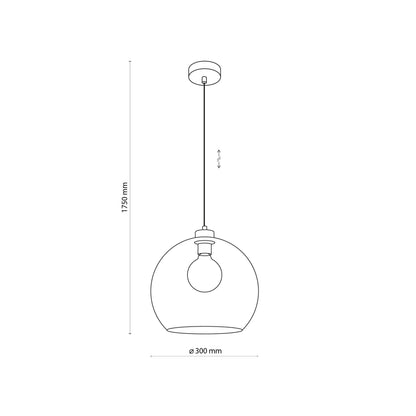 CUBUS Graphite Glass Scandinavian Pendant Light