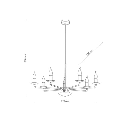 Suspension bougie vintage noire LIMAL