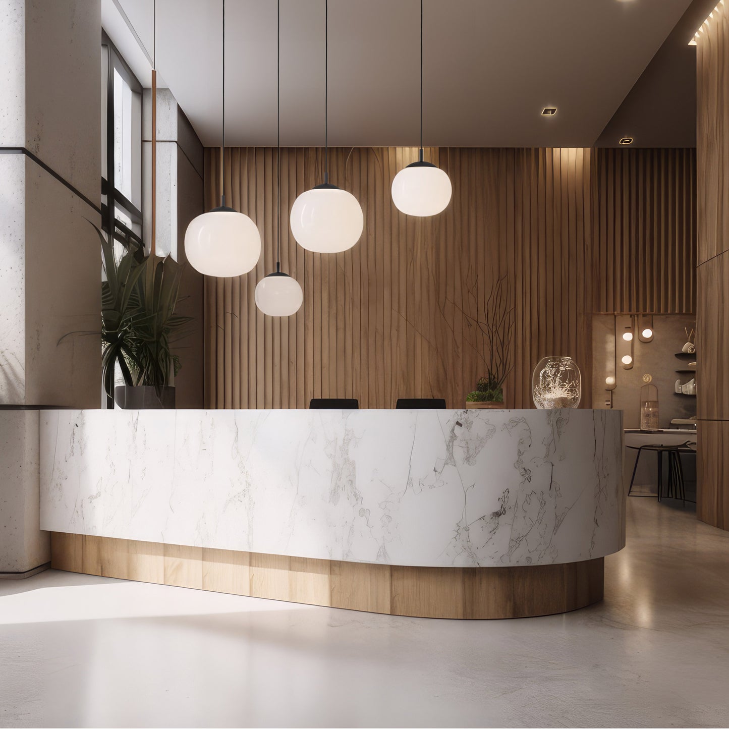 Suspension scandinave en verre blanc VIBE