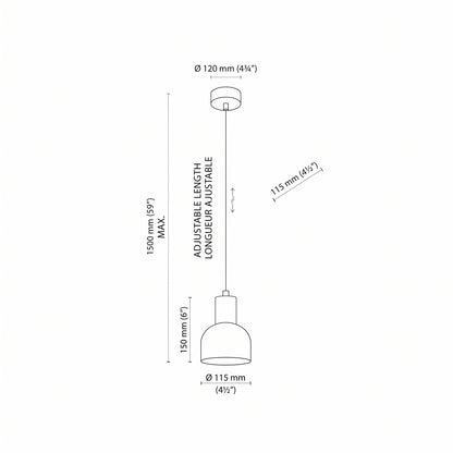 Suspension moderne Cairo du milieu du siècle pour îlot de cuisine, salle à manger et éclairage intérieur d'exception