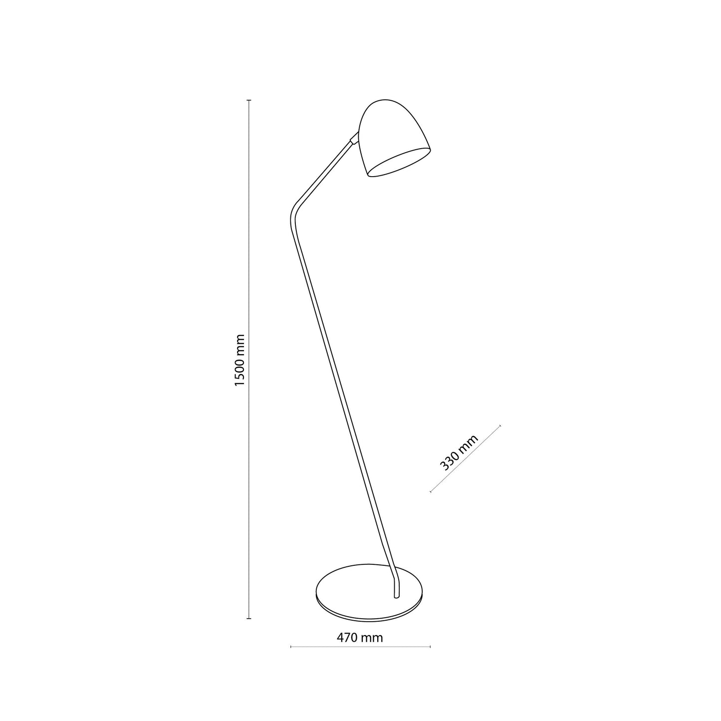 SOHO Black Modern Minimalist Floor Lamp