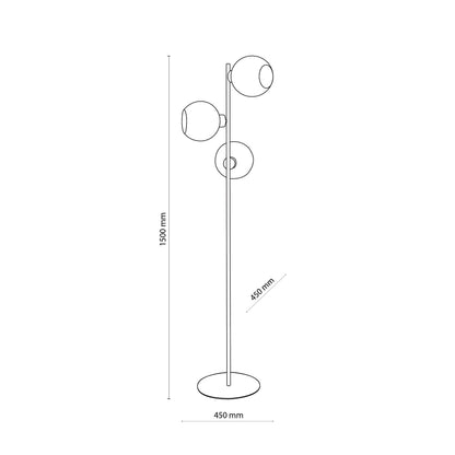 CUBUS Graphite Scandinavian Floor Lamp