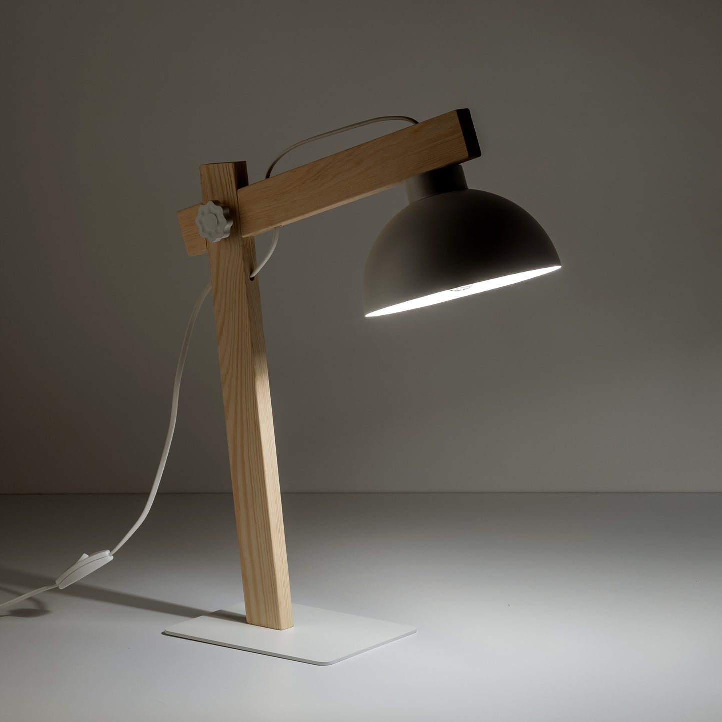 OSLO White Scandinavian Table Lamp for Bedroom & Nightstand LumoCrafts Table Lamps