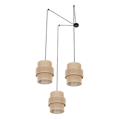 Lampe à suspension naturelle CALISTO JUTE 3