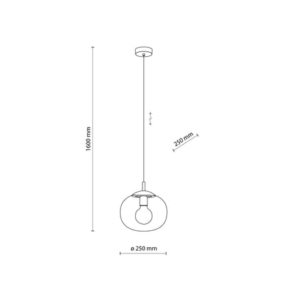 Suspension scandinave en verre graphite VIBE