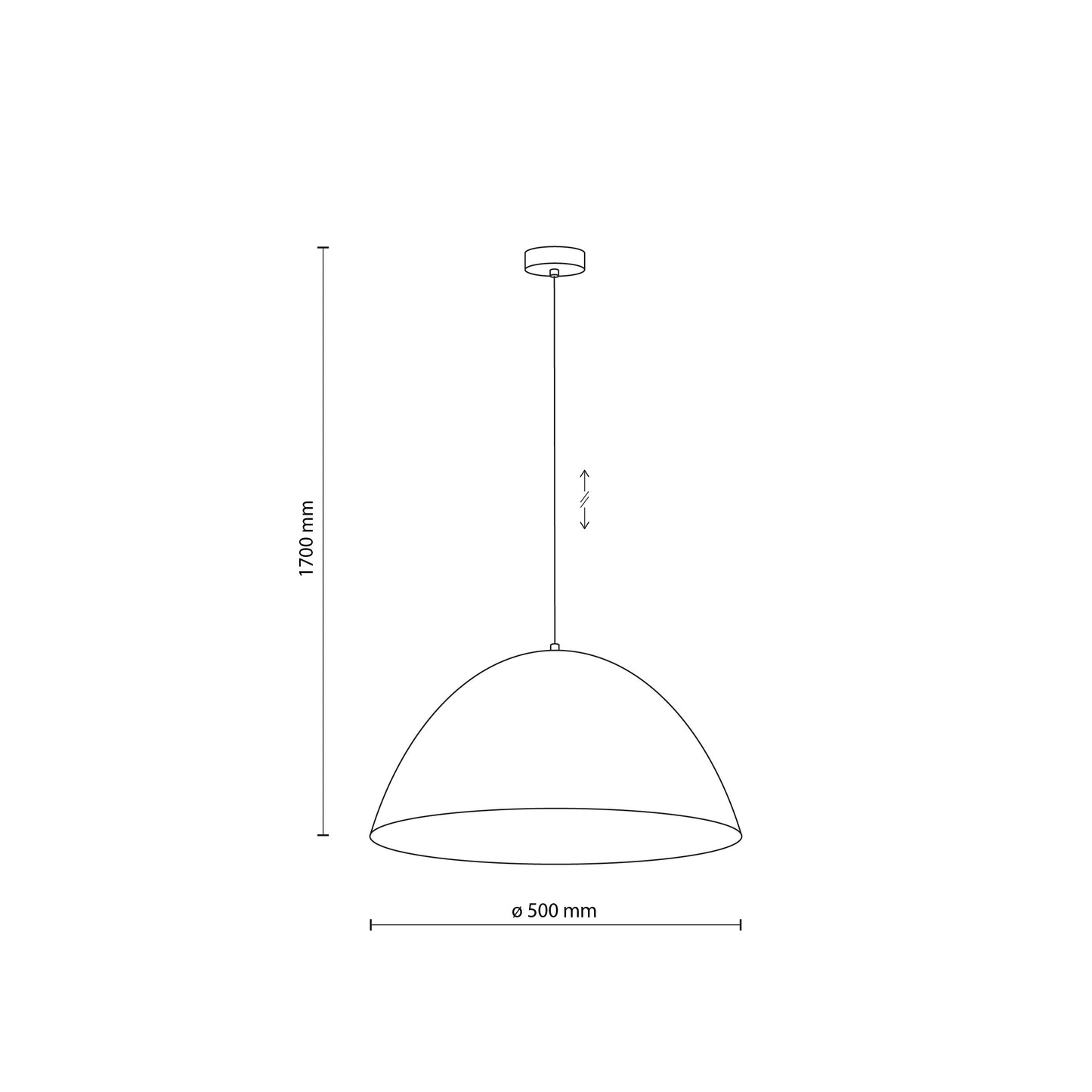 Suspension FARO noire style Mid-Century Modern L