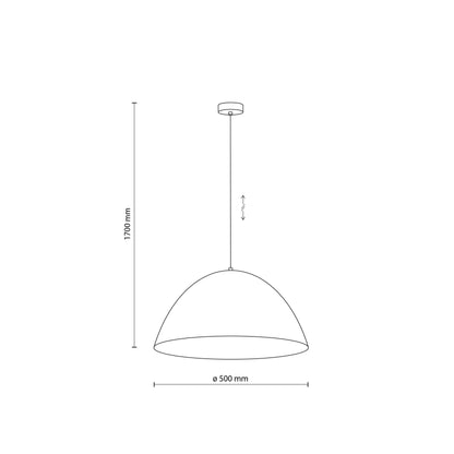Suspension FARO blanche de style Mid-Century Modern L