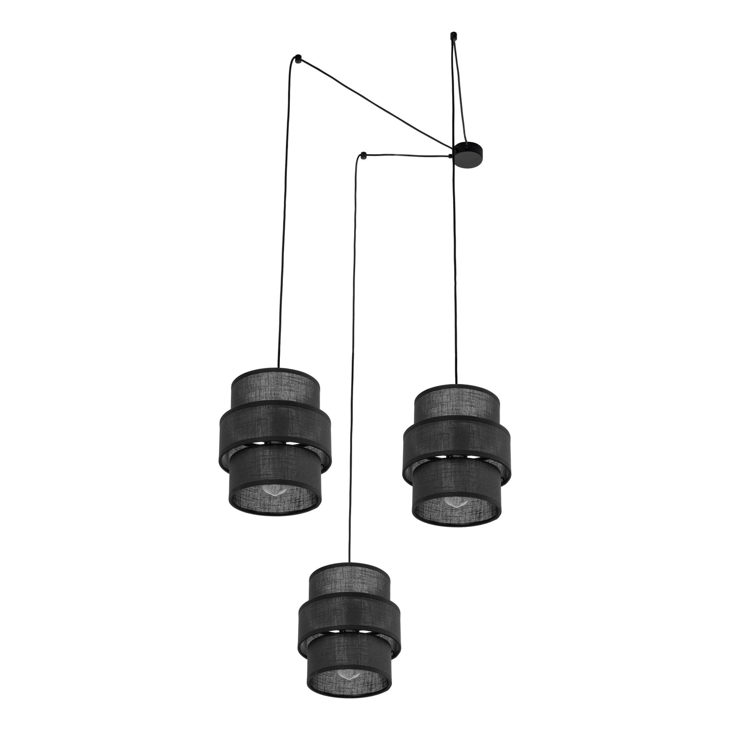Suspension moderne noire CALISTO du milieu du siècle 3