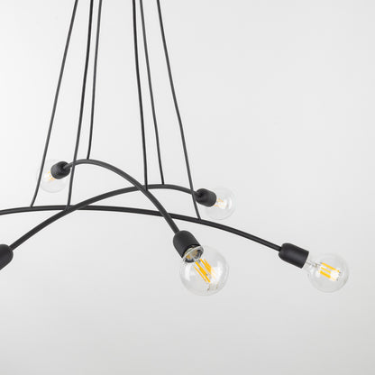 Suspension minimaliste noire HELIX 6