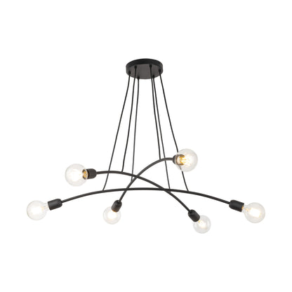 Suspension minimaliste noire HELIX 6