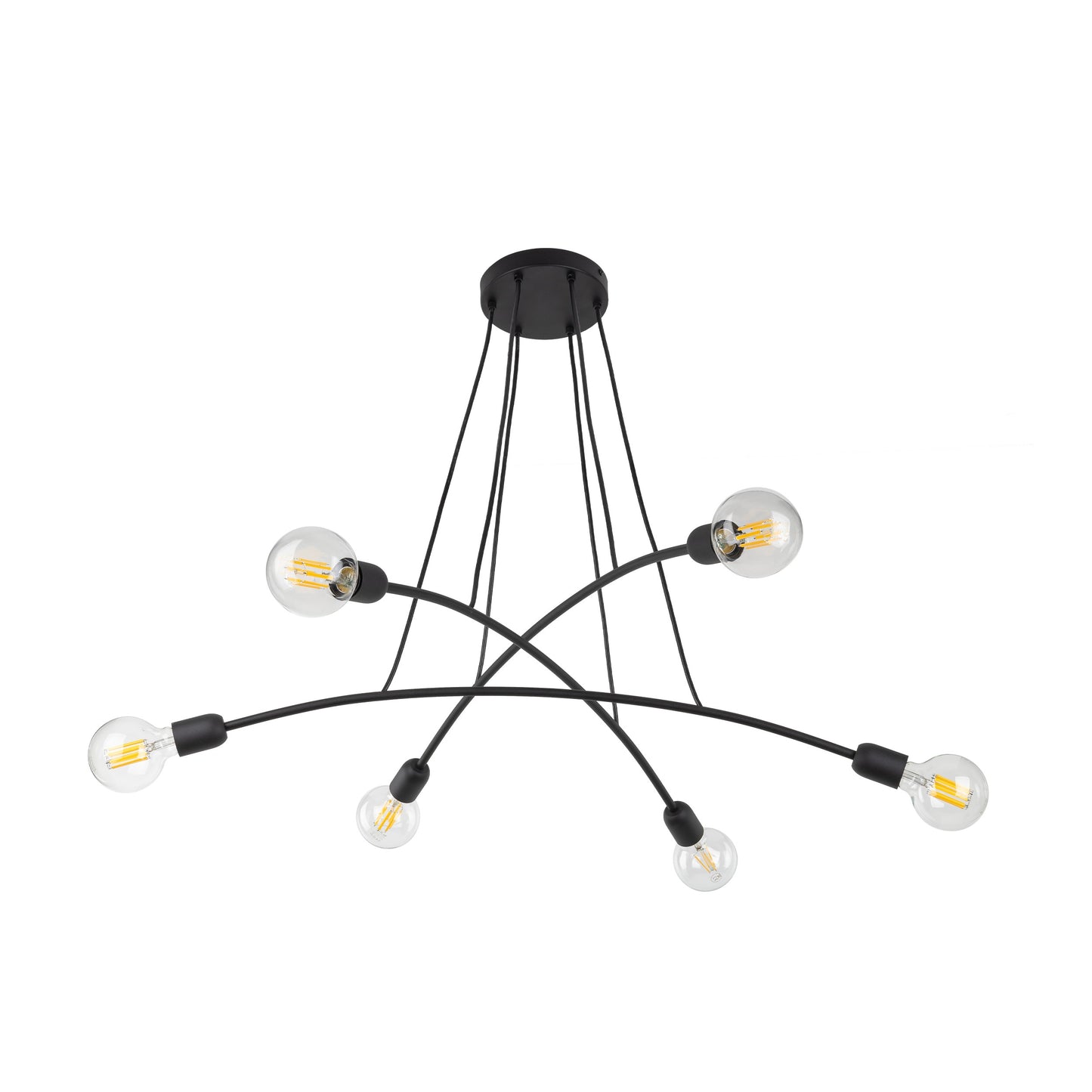 Suspension minimaliste noire HELIX 6