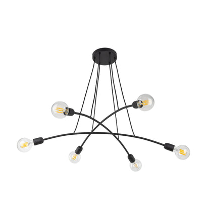Suspension minimaliste noire HELIX 6
