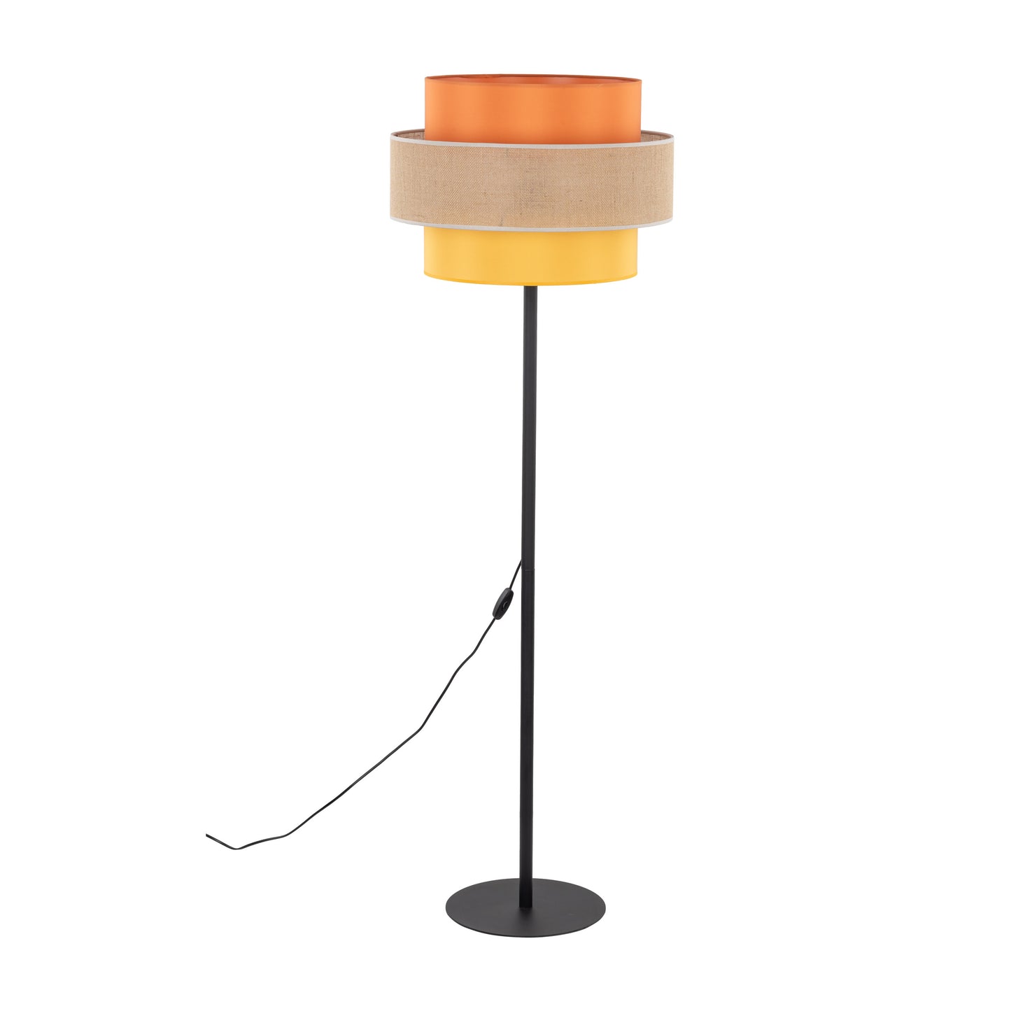 TRIO Jute  Mid-Century Boho Floor Lamp