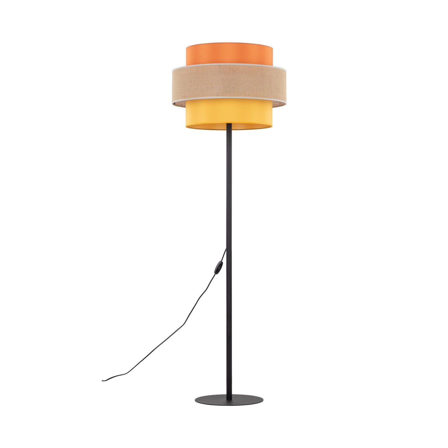 TRIO Jute  Mid-Century Boho Floor Lamp