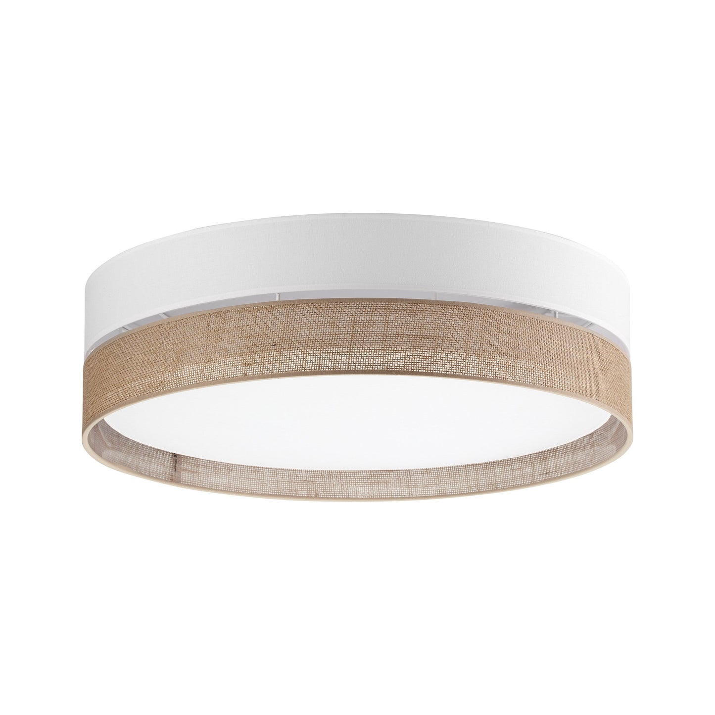 Linobianco Natural Linen Scandinavian Flush Mount Ceiling Light for Bedroom, Hallway & Low Ceilings Lumocrafts