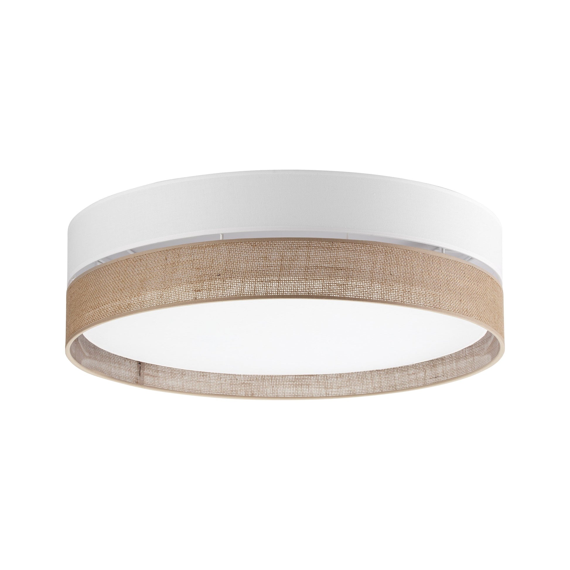 Linobianco Natural Linen Scandinavian Flush Mount Ceiling Light for Bedroom, Hallway & Low Ceilings Lumocrafts